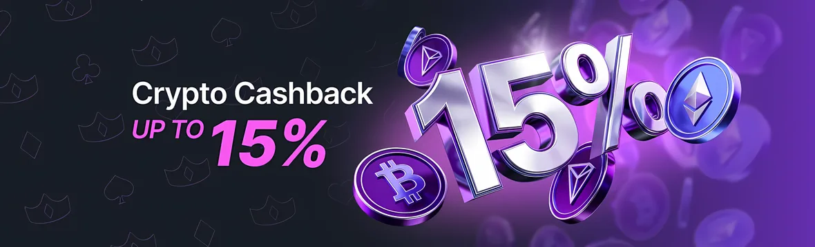 Crypto cashback up to 15% at RichPrize Casino